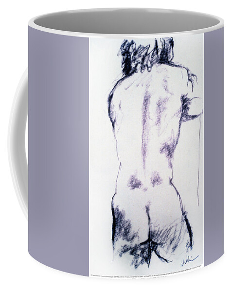 A Set Of Figure Studies Coffee Mug featuring the drawing Figure Study One by Scott Wallin