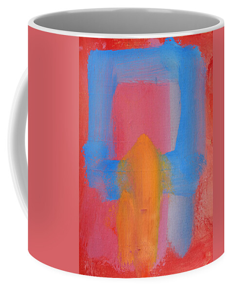 Flowers Coffee Mug featuring the painting Figures In A Souk Red by Charles Stuart