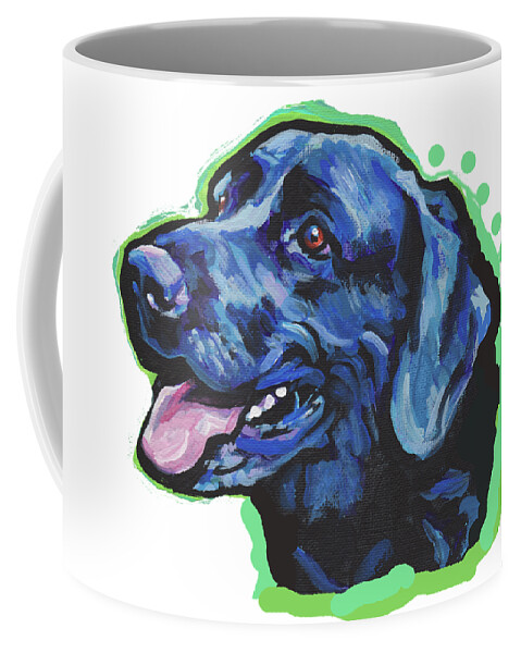 Labrador Retriever Coffee Mug featuring the painting Find me in the LAB by Lea