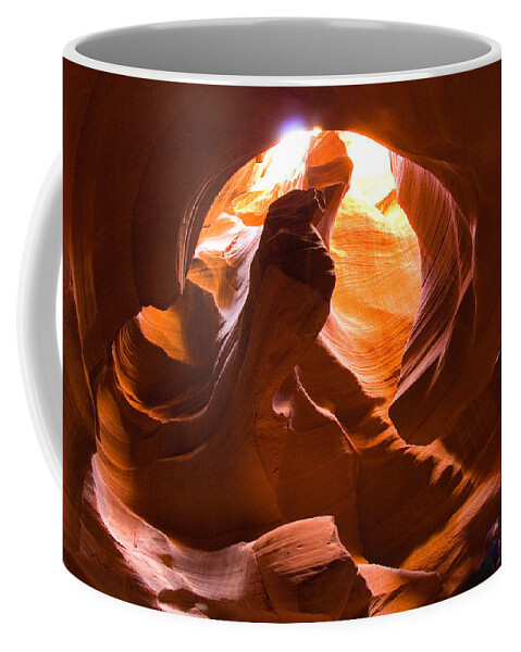 Antelope Canyon Coffee Mug featuring the photograph Finger of Light by Harry Spitz