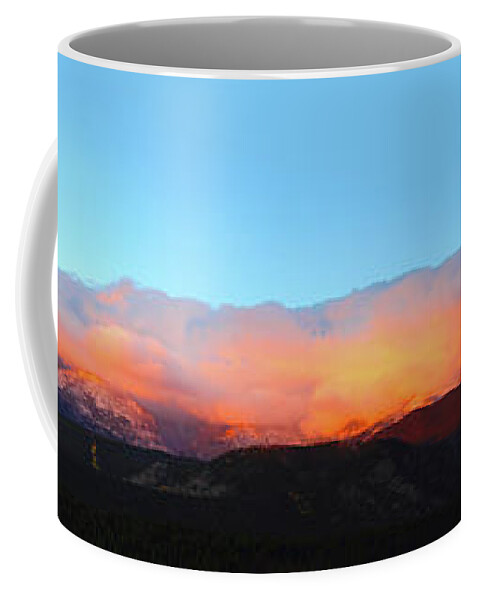 Cloud Coffee Mug featuring the photograph Fire Clouds - Panorama by Shane Bechler