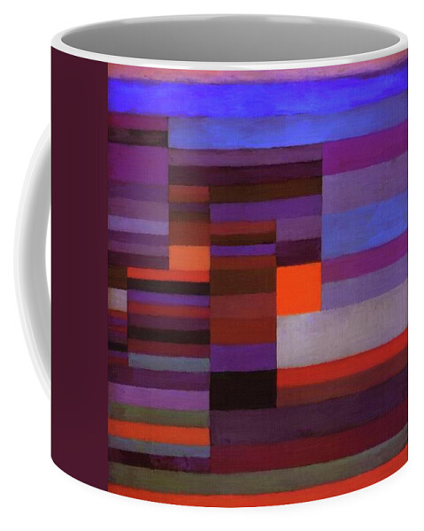 Paul Klee Coffee Mug featuring the painting Fire In The Evening by Paul Klee