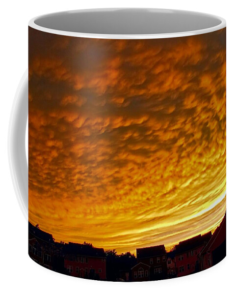 Sky Coffee Mug featuring the photograph Fire In The Sky by Jennifer Wheatley Wolf