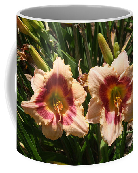 Flowers Coffee Mug featuring the photograph Fire Lilies by Wendy Coulson