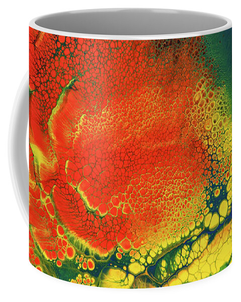 Abstract Coffee Mug featuring the mixed media Fire Mountain by Patti Schulze