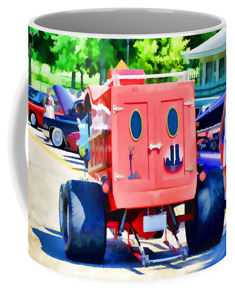Fire Truck Engine No.13 Coffee Mug featuring the painting Fire Truck Engine No.13 3 by Jeelan Clark