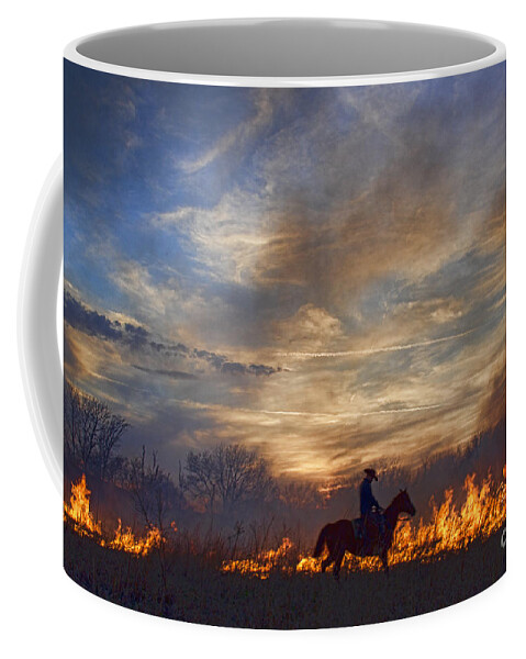 Sunset Coffee Mug featuring the photograph Fire Up the Sunset by Crystal Nederman