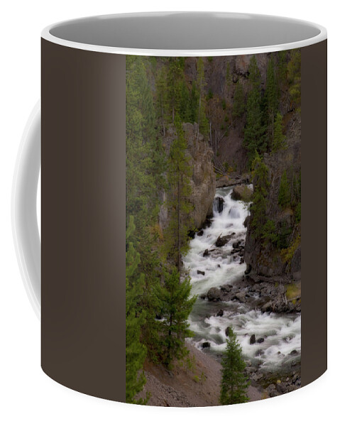 Yellowstone Coffee Mug featuring the photograph Firehole Canyon by Steve Stuller