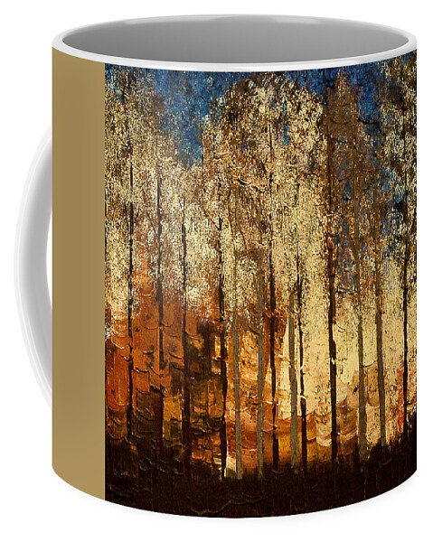 Fire Coffee Mug featuring the painting Firestorm by Linda Bailey