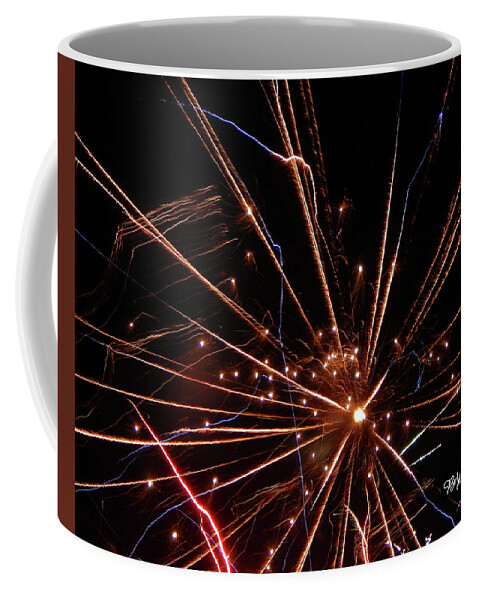 Fireworks Coffee Mug featuring the photograph Fireworks Blast #0703 by Barbara Tristan