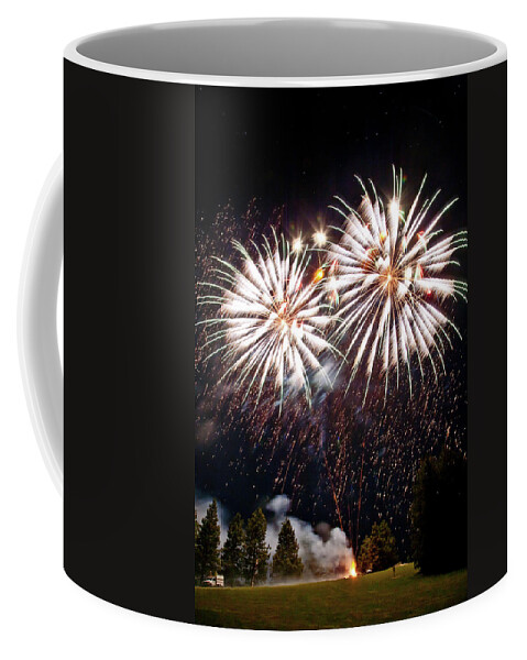 Fireworks Coffee Mug featuring the photograph Fireworks no.5 by Niels Nielsen