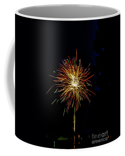 Night Coffee Mug featuring the photograph Fireworks by William Norton