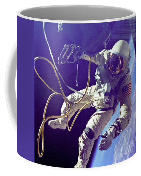 Science Coffee Mug featuring the photograph First American Walking In Space, Edward by Nasa