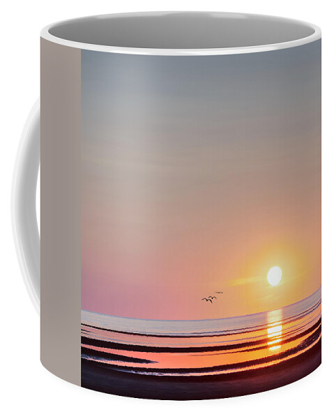 Square Coffee Mug featuring the photograph First Encounter Beach Cape Cod Square by Bill Wakeley