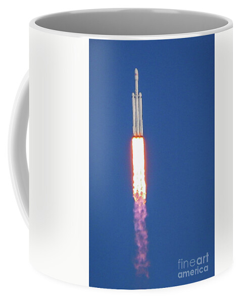 Rocket Coffee Mug featuring the photograph First Launch by Tom Claud