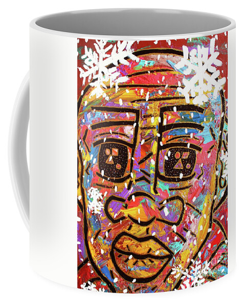Acrylic Coffee Mug featuring the painting First Snow by Odalo Wasikhongo