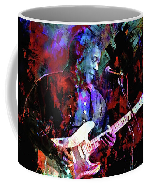 Buddy Guy Coffee Mug featuring the digital art First Time I met the Blues by Mal Bray