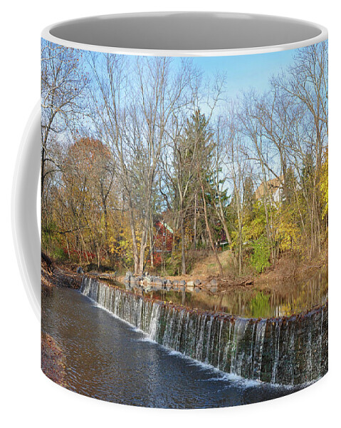 Fischers Coffee Mug featuring the photograph Fischers Mill on Towamencin Creek near Kulpsville by Bill Cannon