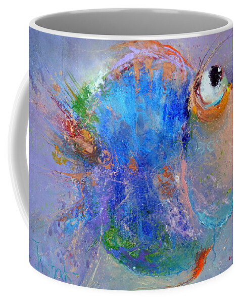 Russian Artists New Wave Coffee Mug featuring the painting Fish-Ka 2 by Igor Medvedev