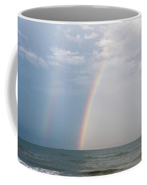 Rainbow Coffee Mug featuring the photograph Fishing for a Pot of Gold by Paul Rebmann