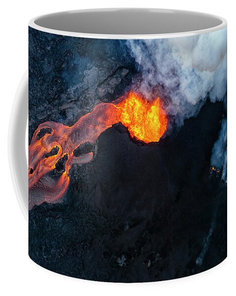 Puna Coffee Mug featuring the photograph Fissure 8 Cinder Cone by Christopher Johnson