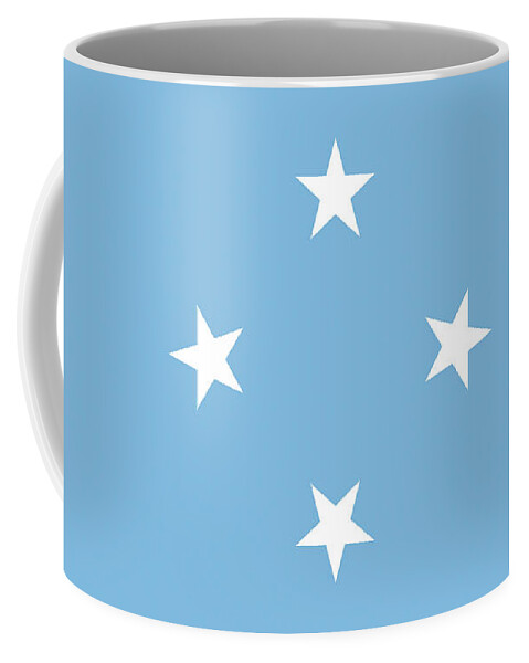 Chuuk Coffee Mug featuring the digital art Flag of Micronesia by Roy Pedersen