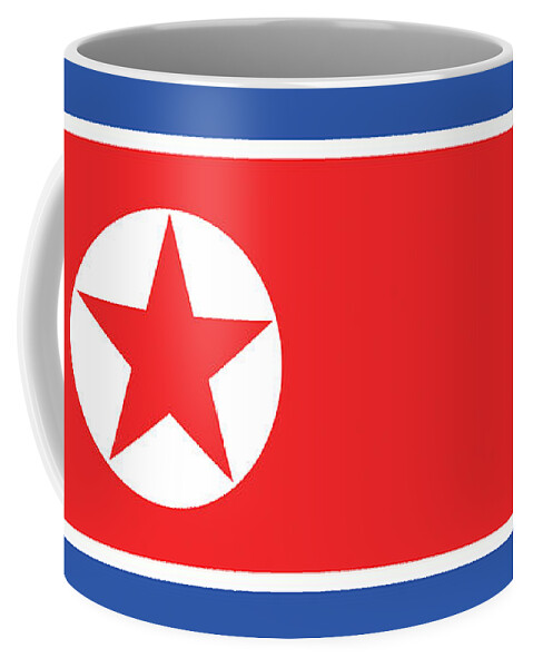 East Asia Coffee Mug featuring the digital art Flag of North Korea. by Roy Pedersen