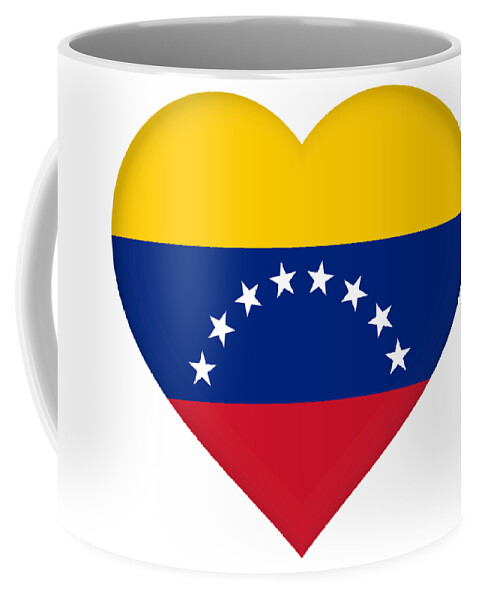 Venezuela Coffee Mug featuring the photograph Flag of Venezuela Heart by Roy Pedersen