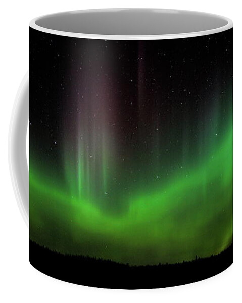 Aurora Borealis Coffee Mug featuring the photograph Flames In The Big Dipper by Dale Kauzlaric