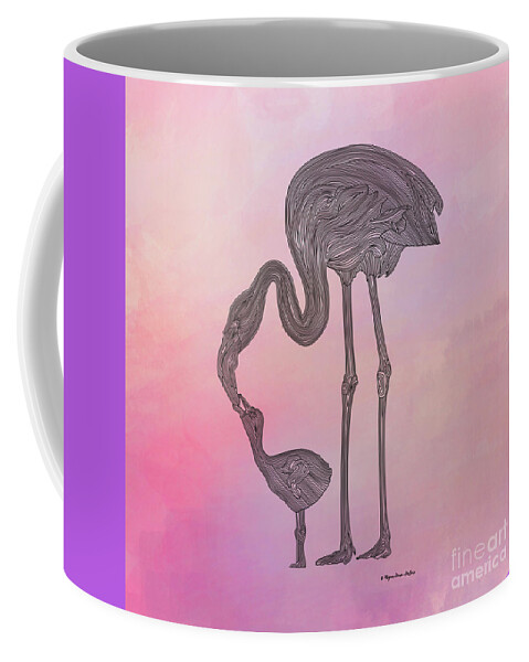 Bird Coffee Mug featuring the digital art Flamingo6 by Megan Dirsa-DuBois