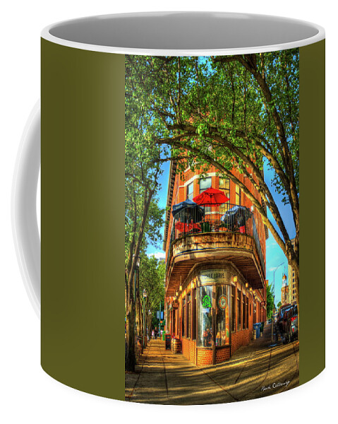 Reid Callaway The Pickle Barrel Coffee Mug featuring the photograph Flatiron Style Pickle Barrel Building Chattanooga Tennessee by Reid Callaway
