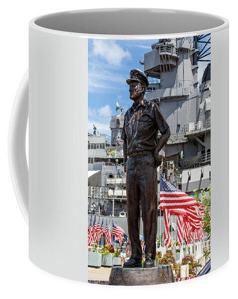 Statue Coffee Mug featuring the photograph Fleet Admiral Nimitz by Jason Hughes