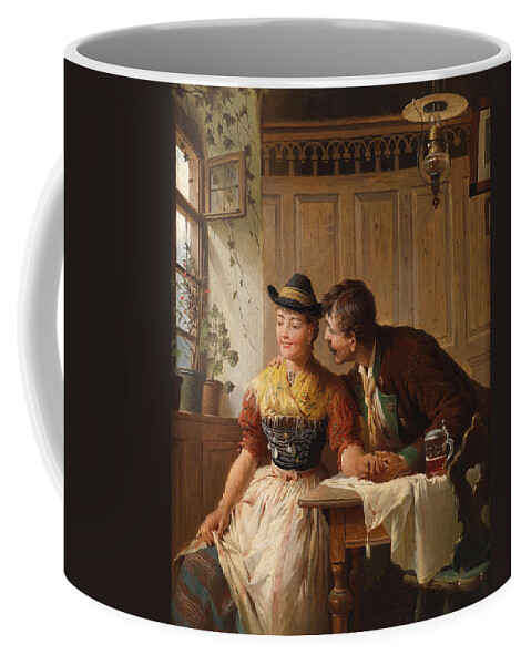 Peter Baumgartner Coffee Mug featuring the painting Flirtation by Peter Baumgartner