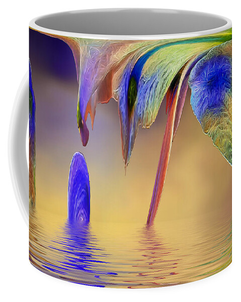 Illustration Coffee Mug featuring the photograph Floating Feathers by Maria Coulson