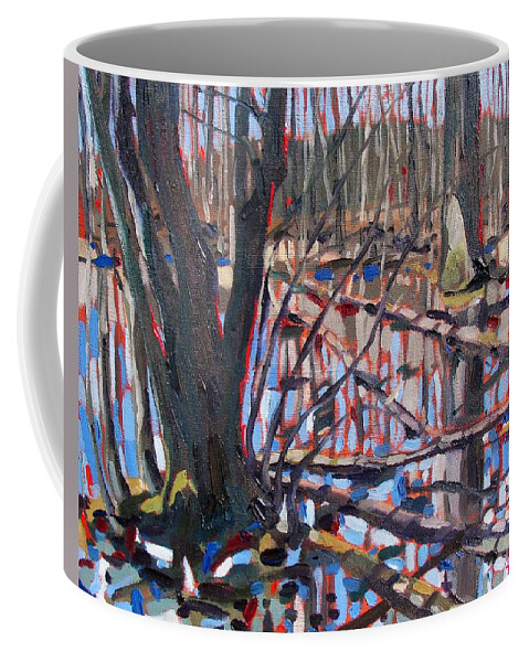 1135 Coffee Mug featuring the painting Flooded Forest by Phil Chadwick