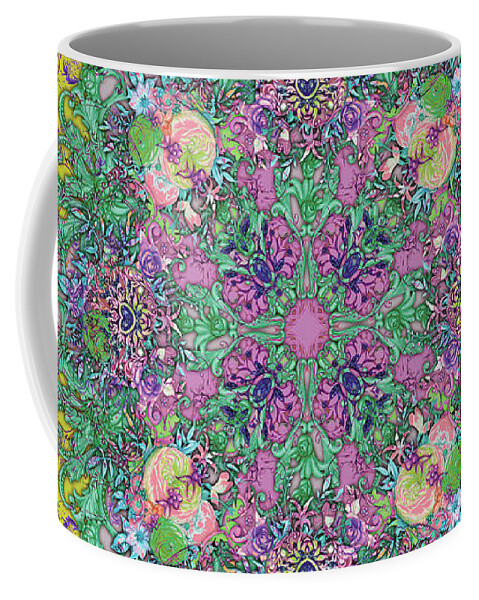 Indian Coffee Mug featuring the digital art Floral background by Xrista Stavrou