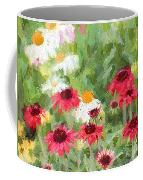 Flowers Coffee Mug featuring the digital art Floral Daydreams by Lorraine Baum