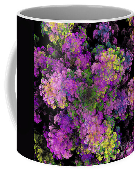 Andee Design Abstract Coffee Mug featuring the digital art Floral Fancy Abstract by Andee Design
