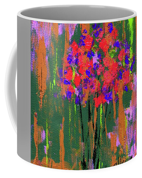 Impressionistic Flowers Coffee Mug featuring the painting Floral Impresions by PJ Lewis