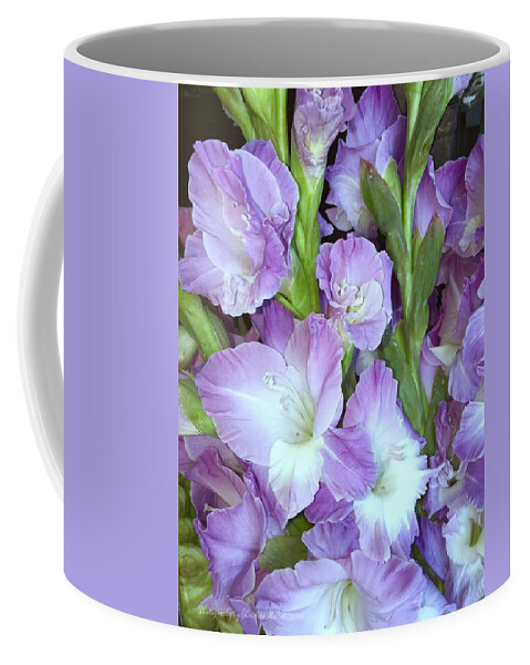 Flowers Coffee Mug featuring the photograph Floral Lavender Gladiola by Christine McCole