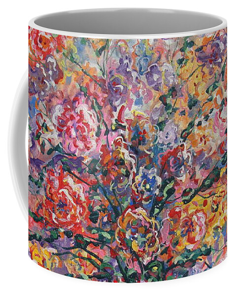 Painting Coffee Mug featuring the painting Floral Melody by Leonard Holland