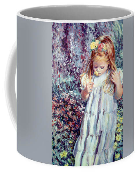 Children Coffee Mug featuring the painting Floral Scent by Marie Witte