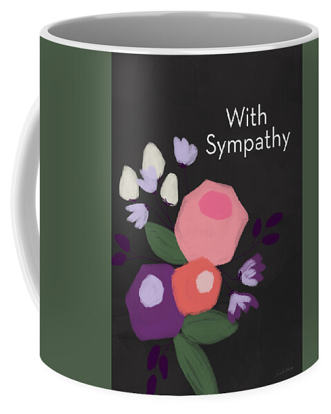 Condolence Coffee Mug featuring the mixed media Floral Sympathy Card- Art by Linda Woods by Linda Woods
