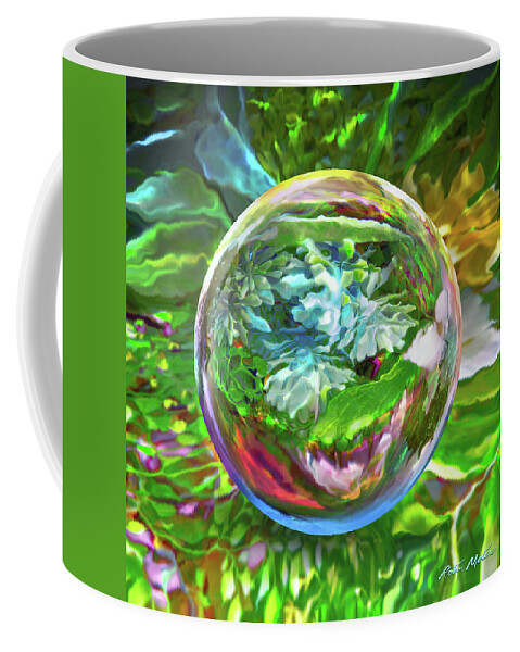 Floral Abstract Coffee Mug featuring the digital art Florascape by Robin Moline