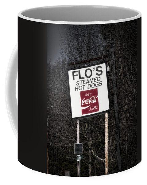 Flos Coffee Mug featuring the photograph Flo's Hot Dogs - Cape Neddick - Maine by Steven Ralser