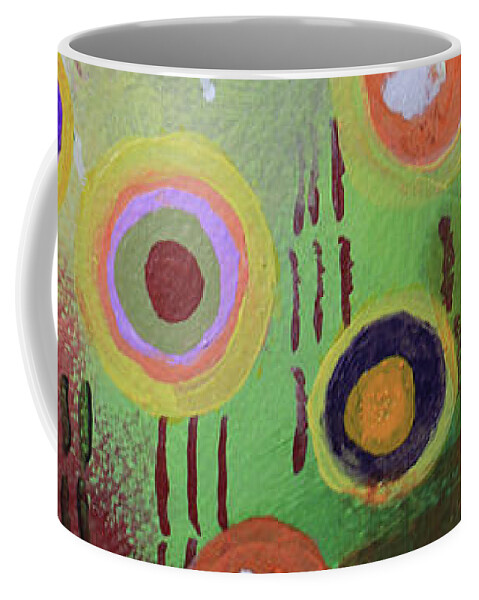 Flower Coffee Mug featuring the mixed media Flower 1 Abstract by April Burton