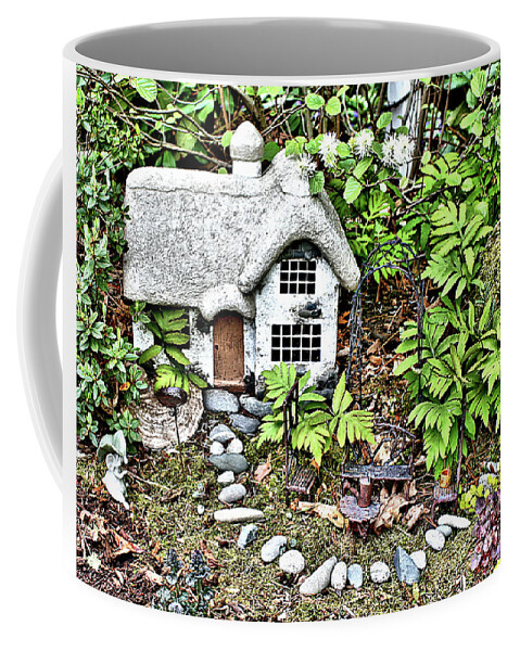 Flower Garden Coffee Mug featuring the photograph Flower Garden Cottage by Smilin Eyes Treasures