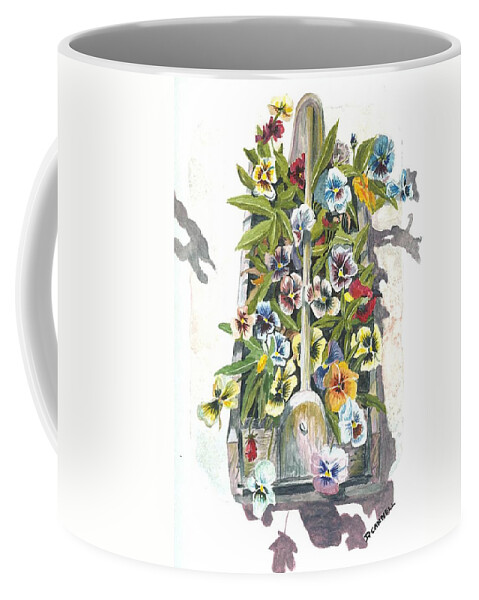 Box Coffee Mug featuring the painting Flowerbox by Darren Cannell