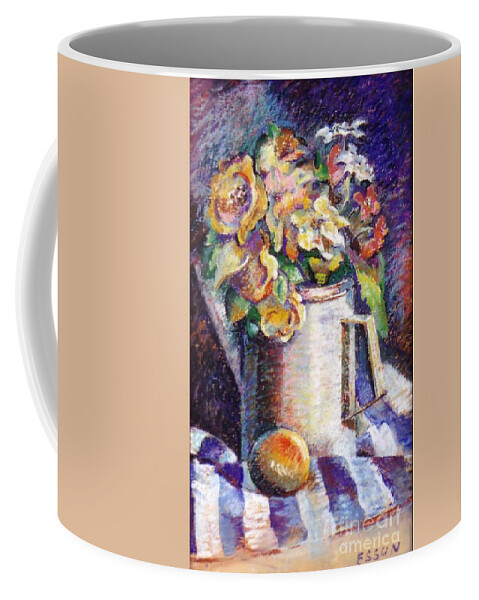 Flowers Coffee Mug featuring the painting Flowers by Stan Esson