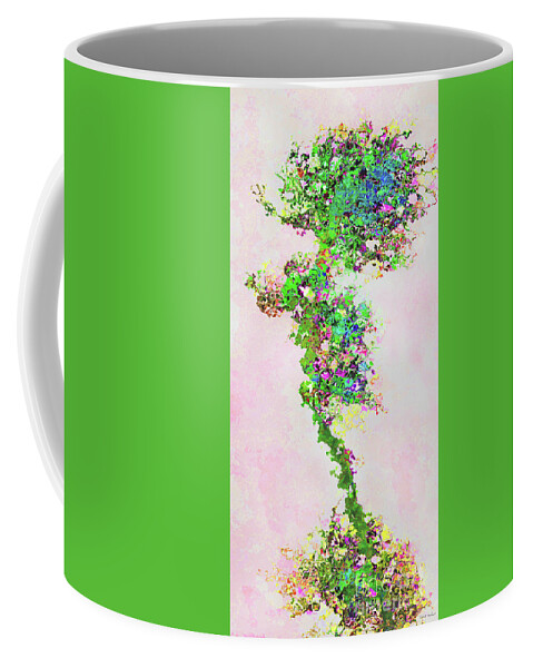  Coffee Mug featuring the mixed media Flowing Bonsai by Terril Heilman